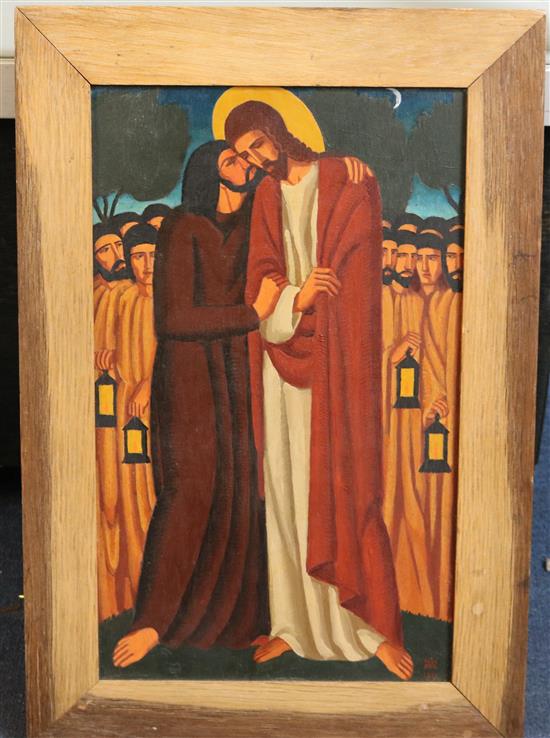 Dame Warburg Welch Kiss of Judas 15.5 x 9.5in.